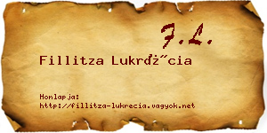 Fillitza Lukrécia névjegykártya
